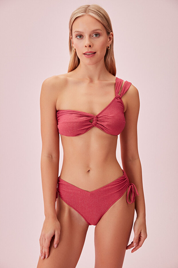 Side Gathered Bikini Bottom - 2