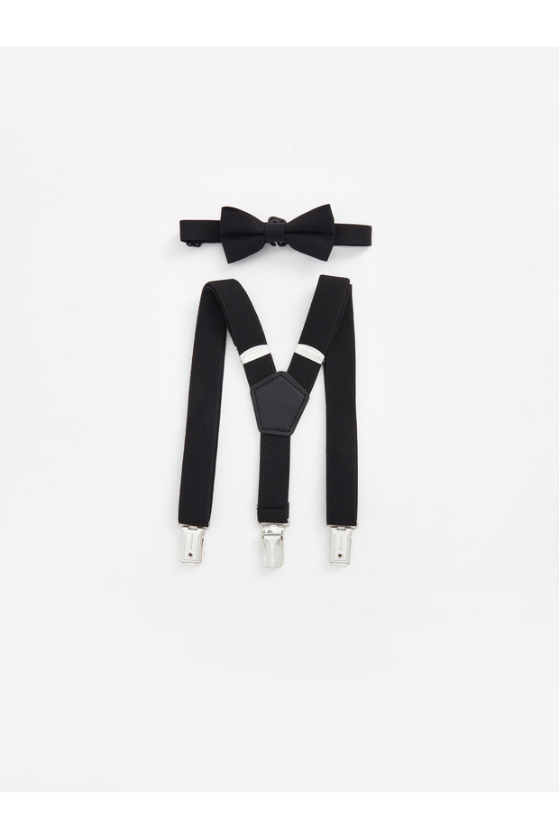 Erkek Bebek Pantalon Askısı ve Papyon - 2