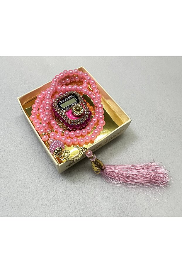 Stone Zikirmatik Pearl Prayer Beads Set
