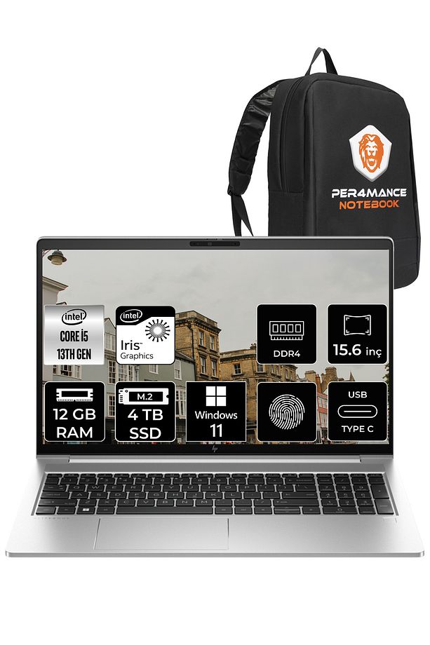 Elitbook 650 G10 i5 1335U 12GB RAM 4TB SSD 15.6'' FHD W11PRO 725N9EA & PER4 ÇANTA - 1