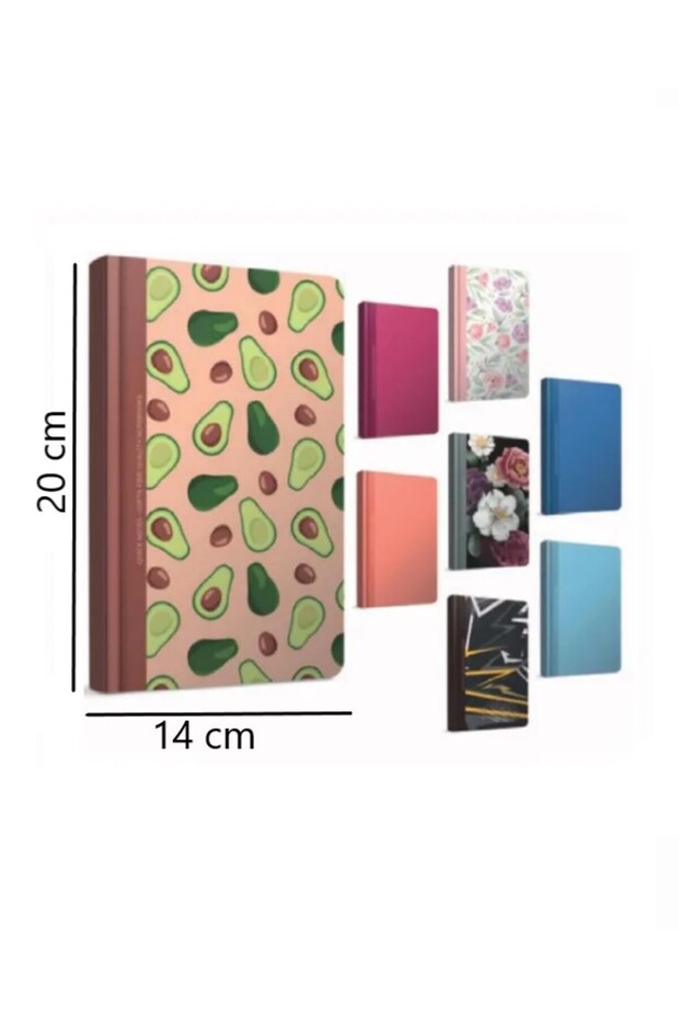 14X20 80 Sheets Checked Quick Notes Yarn Stitching Hard Cover Notebook - 1