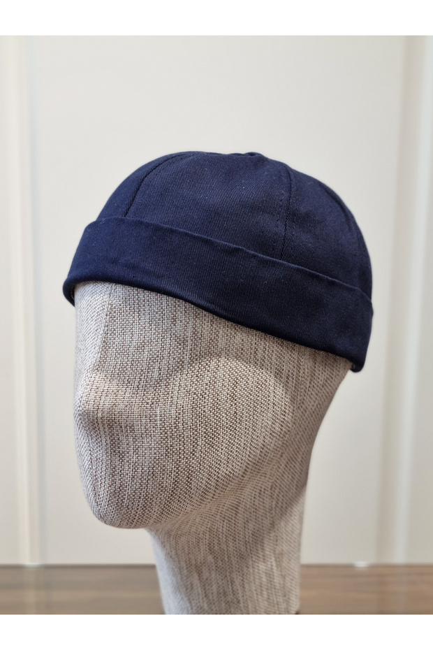 Cotton Docker Hat Short Hat Adjustable Back Brimless Hat