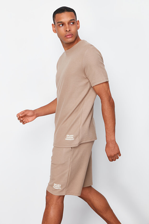 Vizon Regular Fit Waffle Şortlu Pijama Takımı TMNSS23PT00032 - 2