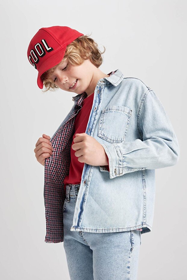 Erkek Çocuk Oversize Uzun Kolu Jean Gömlek Z1570a623sp - 4