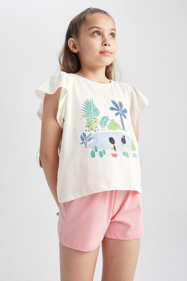 Kız Çocuk Baskılı Kısa Kollu Pijama Takım A1601a823sm - 3