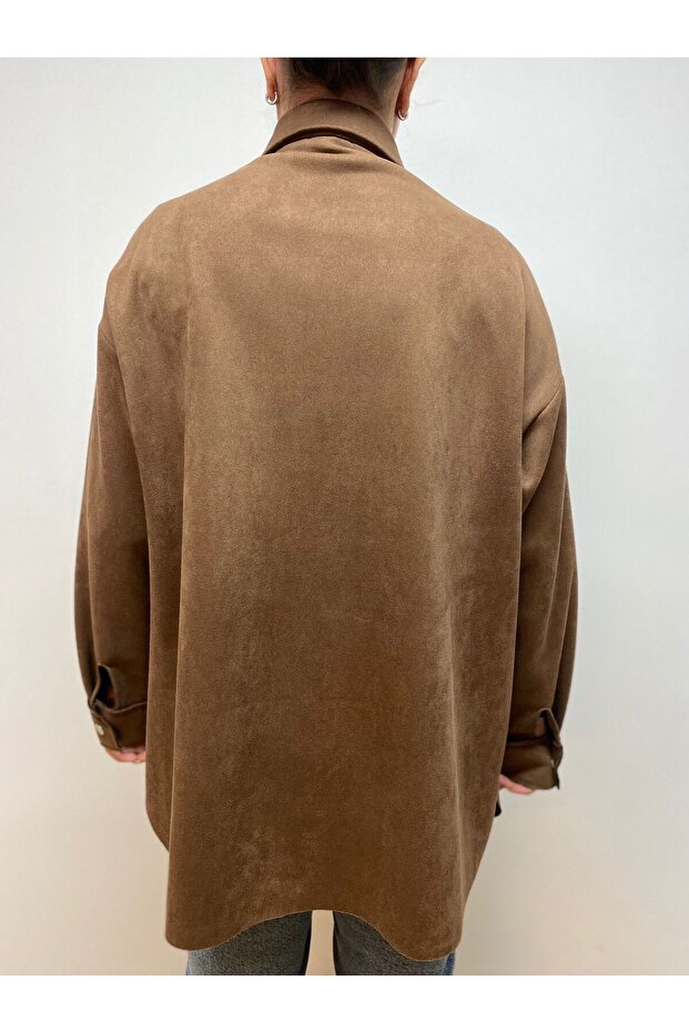 Süet Görünümlü Gömlek - 2