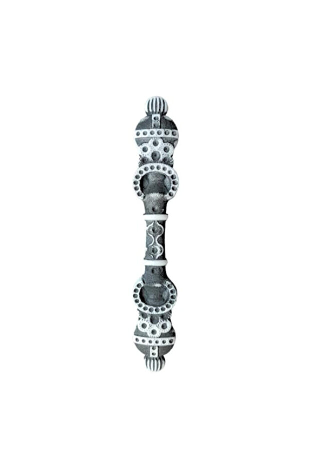 Metal Gray White 96mm Cabinet Handle Axle Furniture Handle (Grey White)(VN.1033.96.GR.WP)