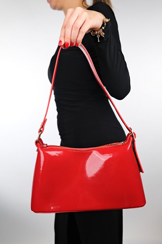 JOSELA piros lakkbőr női kartáska - 4