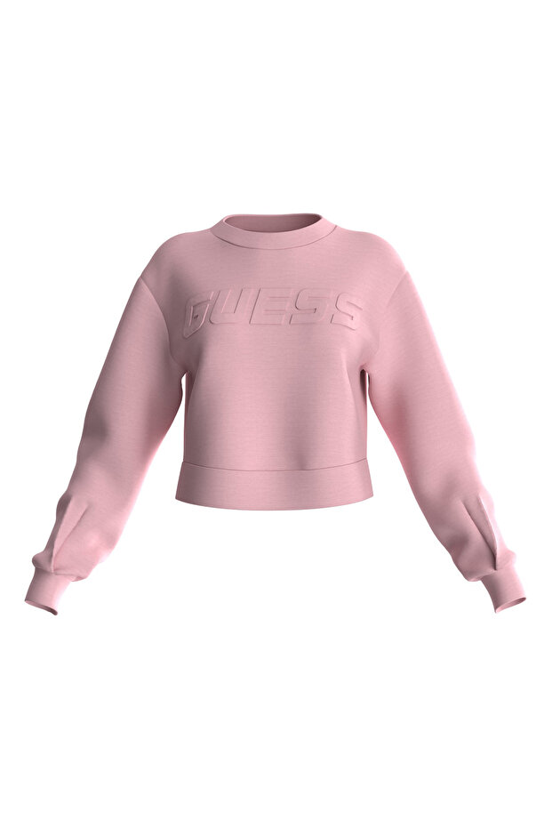 Açık Pembe Kadın Bisiklet Yaka Sweatshirt V3bq15k7uw2g63p-cındra Cn - 1