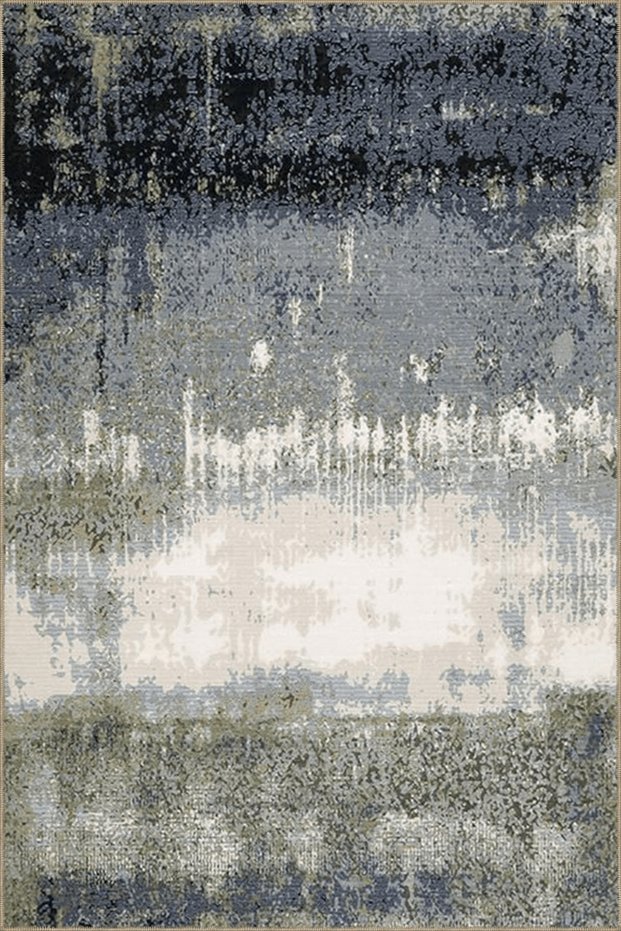 Blue Themed Abstract Abstract Patterned Creative Modern Decorative Carpet 3948