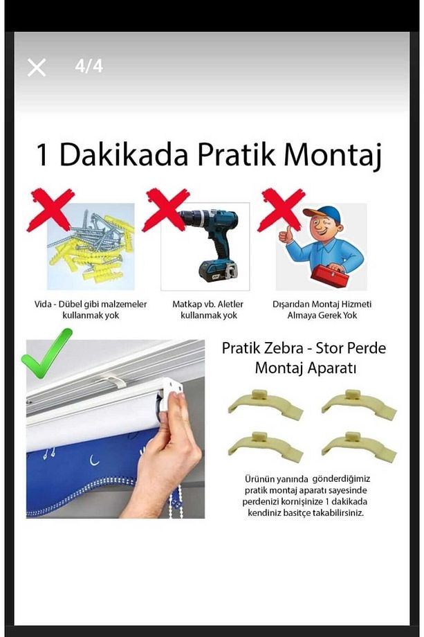 Baskılı zebra perde - 3