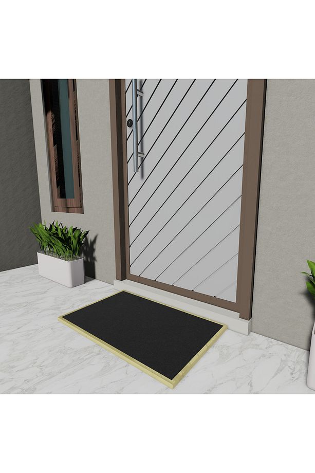 İç ve Dış Mekan için Kir Tutucu Bariyer Kapı Paspası, 50x80, Kaymaz Giriş Halısı, Karşılama 10mm - 5