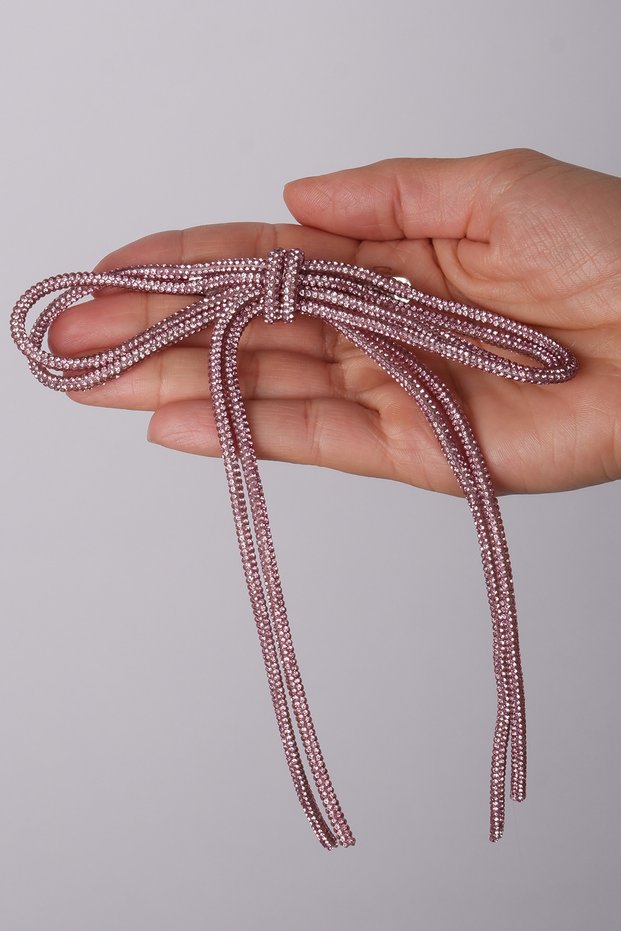 Shiny Jewelled Bow Sparrow Hair Clip Hair Accessory Pink