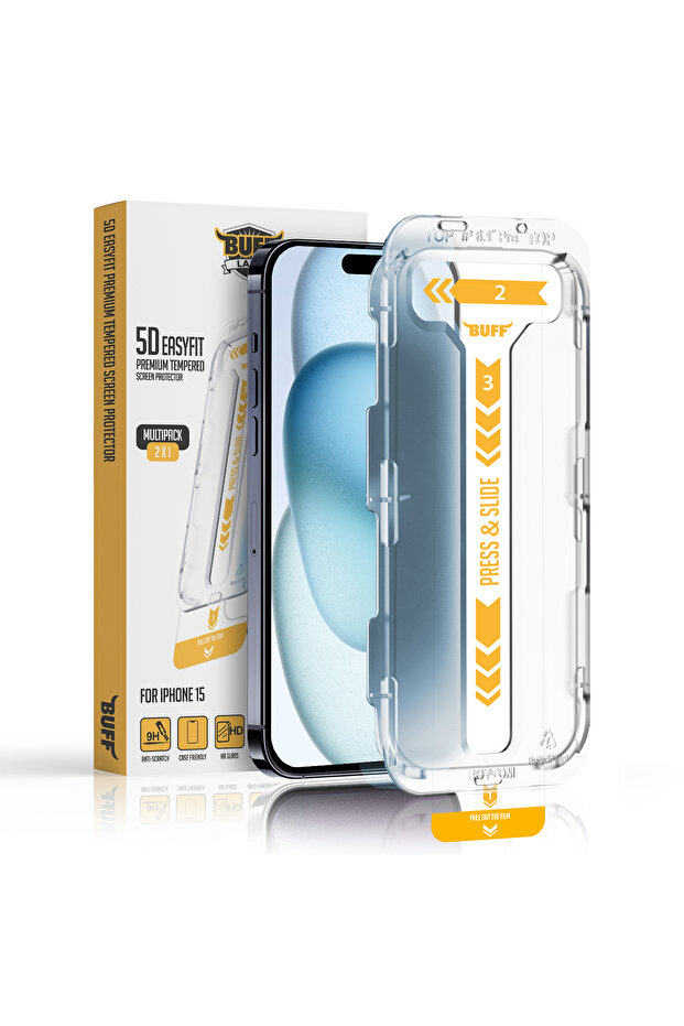 Buff iPhone 15 5D EasyFit Screen Protector - 8