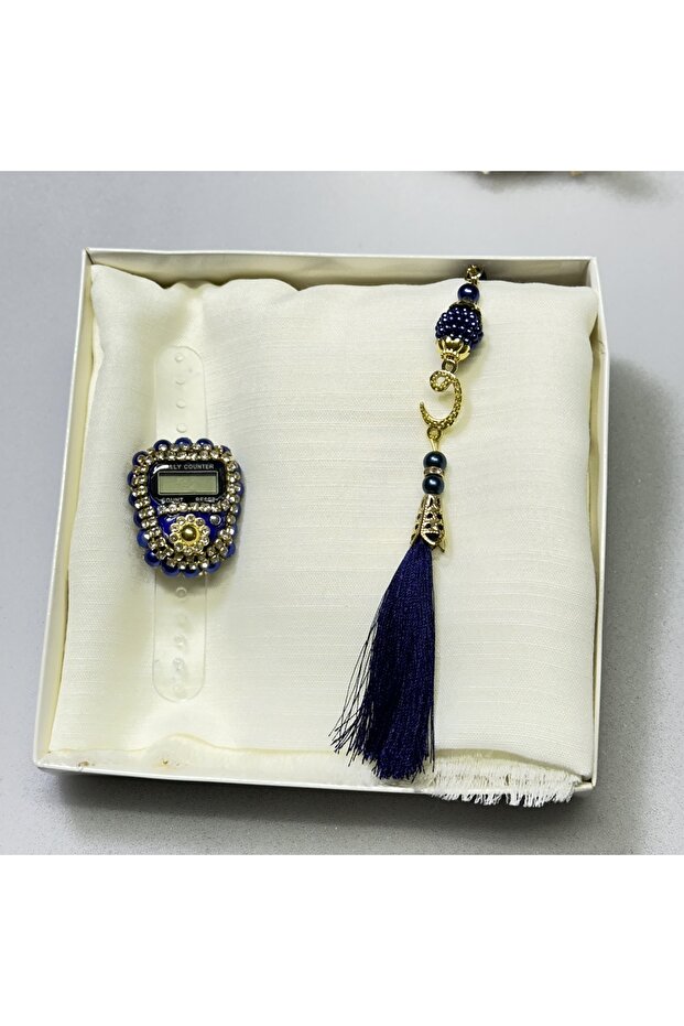 Gazelle Religious Set Head Scarf Pearl Rosary Zikir Matik