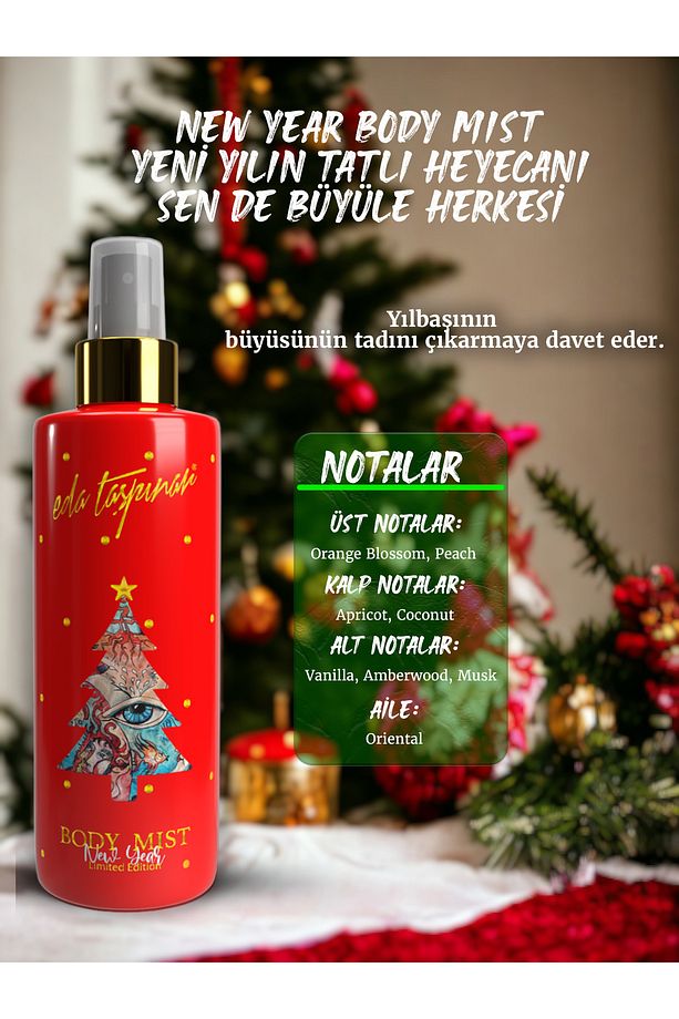 New Year Red No:3 Body Mist Yılbaşı Vücut Spreyi -200ml EGY0009) - 4