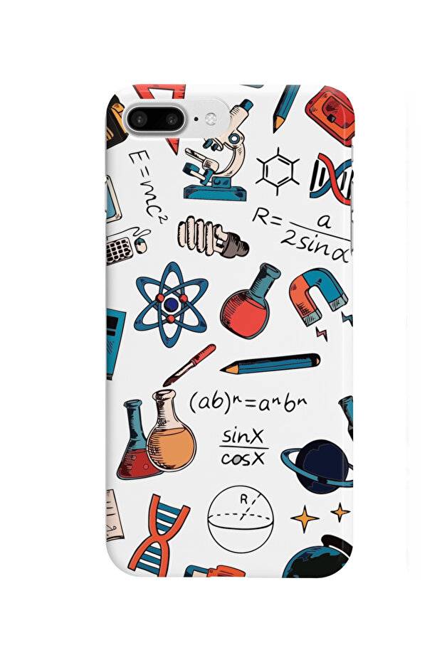 حافظة لهاتف آيفون 8 بلس، حافظة آيفون 7 بلس، تصميم كيميائي من السيليكون الناعم - 1