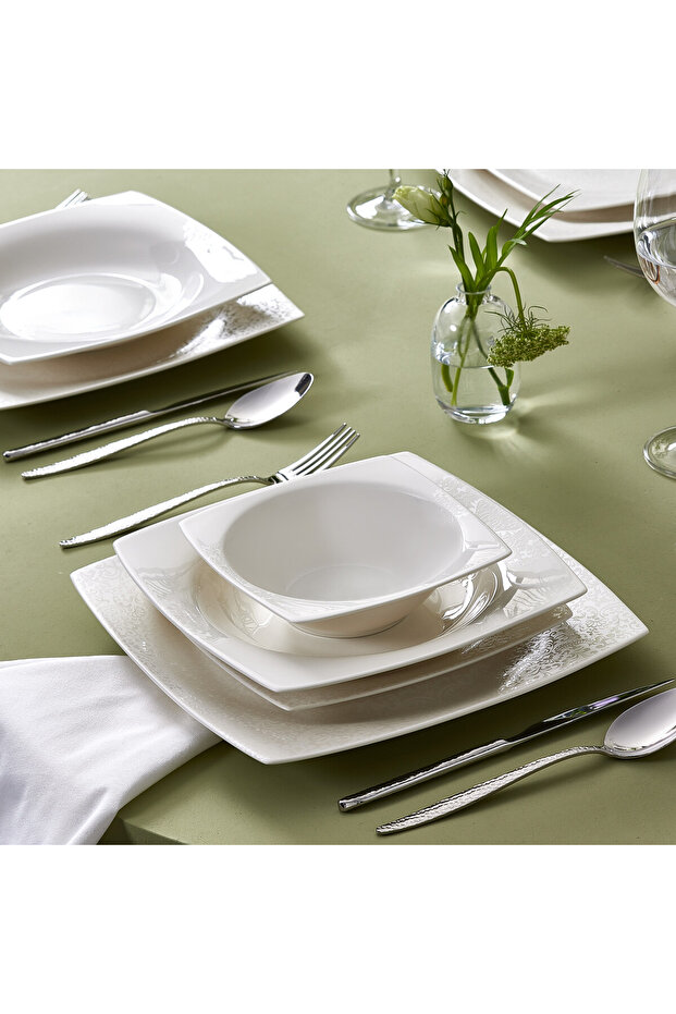 Neu Flava 6 Personen Geschirrset, 24-teilig, Porzellan - Zeitlose Eleganz für exquisite Tisch - 5