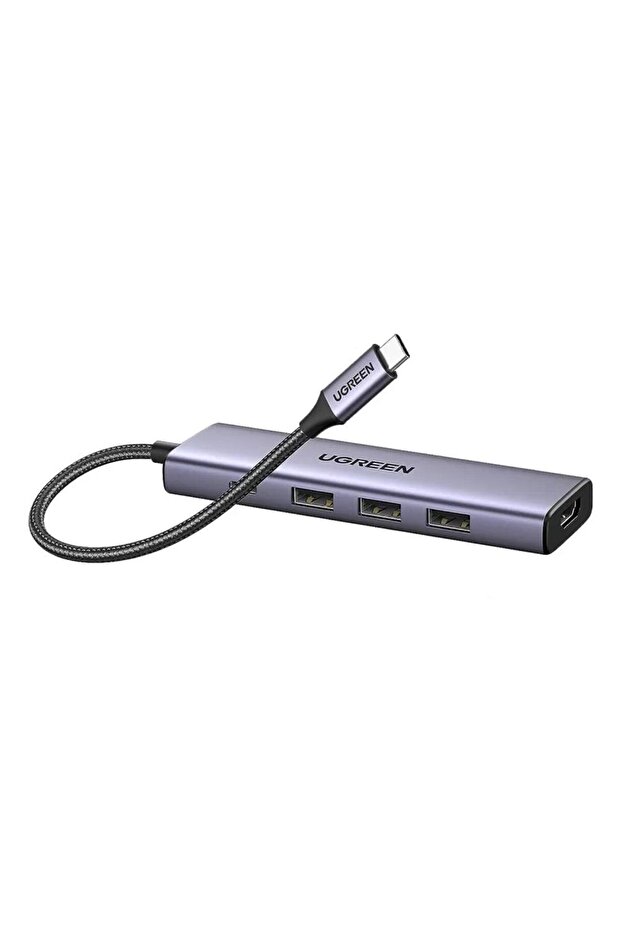 Type-c To 4k/60hz Hdmı 3*usb 3.0 100w Pd Güç Girişi Çoklayıcı Hub Adaptör - 1