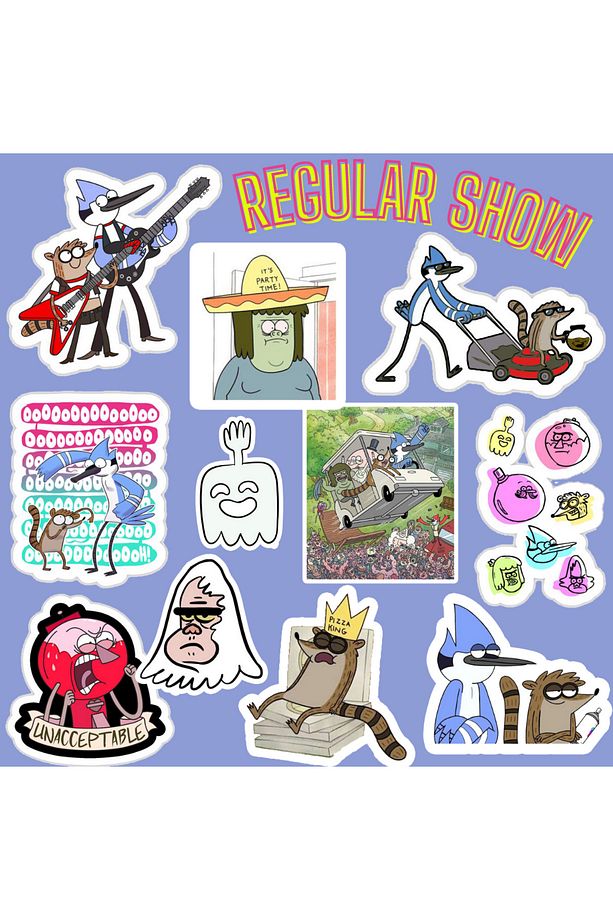 Regular Show Sticker Seti | Laptop Notebook Telefon Etiket Bullet Journal - 1