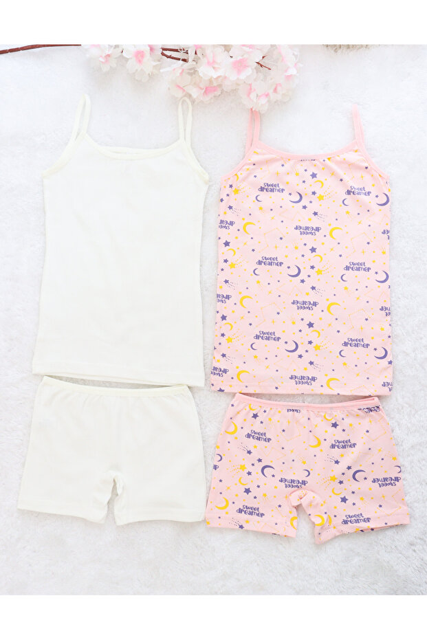 Girl's Printed Double Pack Cotton Boxer Set