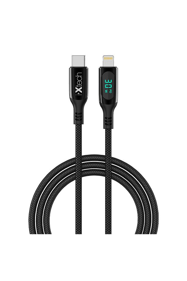 IX-UC019 PD 30W Type-C to Lightning Dijital Göstergeli Şarj ve Data Kablosu - 3