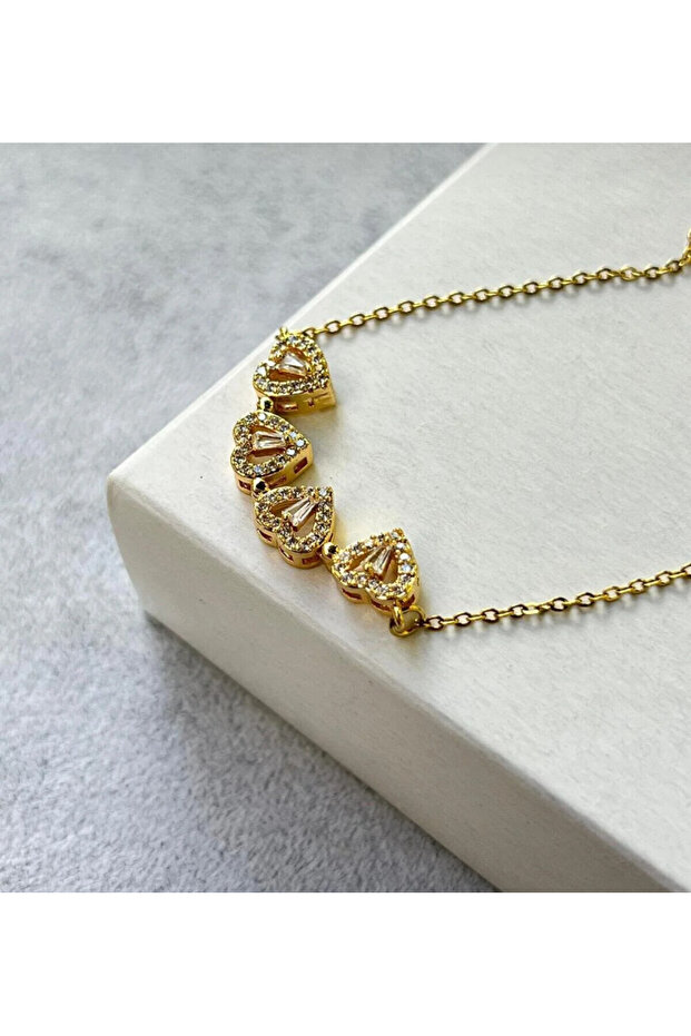 Açılabilir Yonca Model Kalp  Çelik Kolye - 1