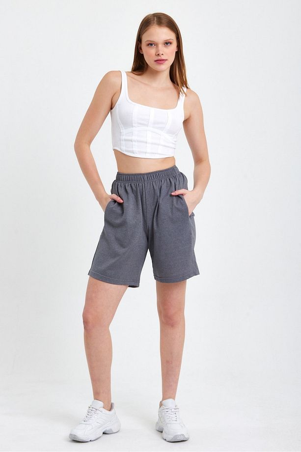 Oversize Unisex Şort Bol ve Rahat Kalıp - 3
