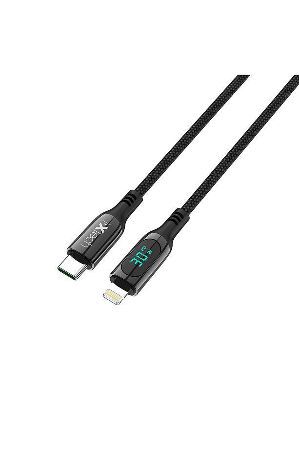 IX-UC019 PD 30W Type-C to Lightning Dijital Göstergeli Şarj ve Data Kablosu - 2