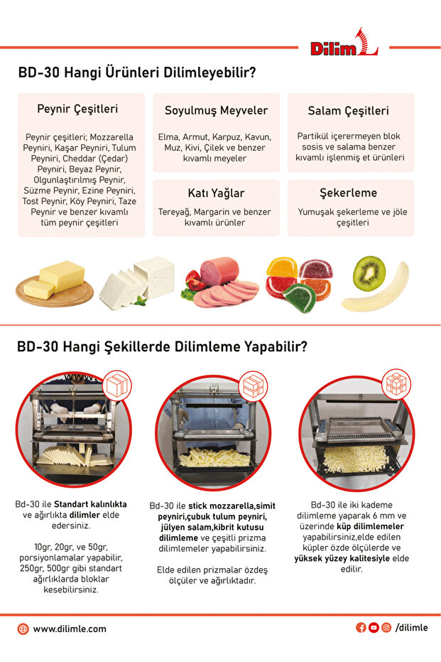 BD 30 Peynir ve Yumuşak Gıda Dilimleme Makinesi - 3