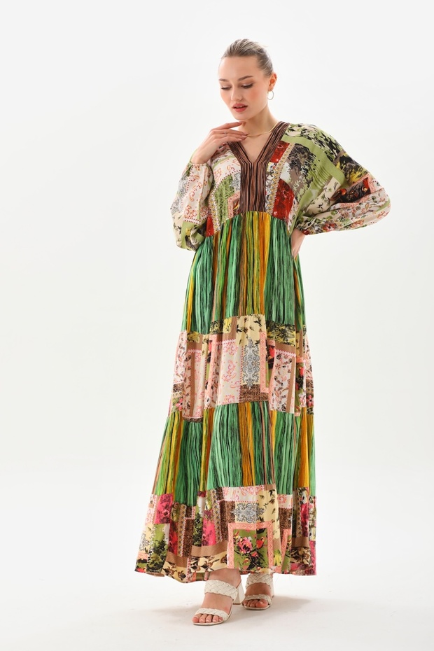 Duga haljina Patchwork - 1