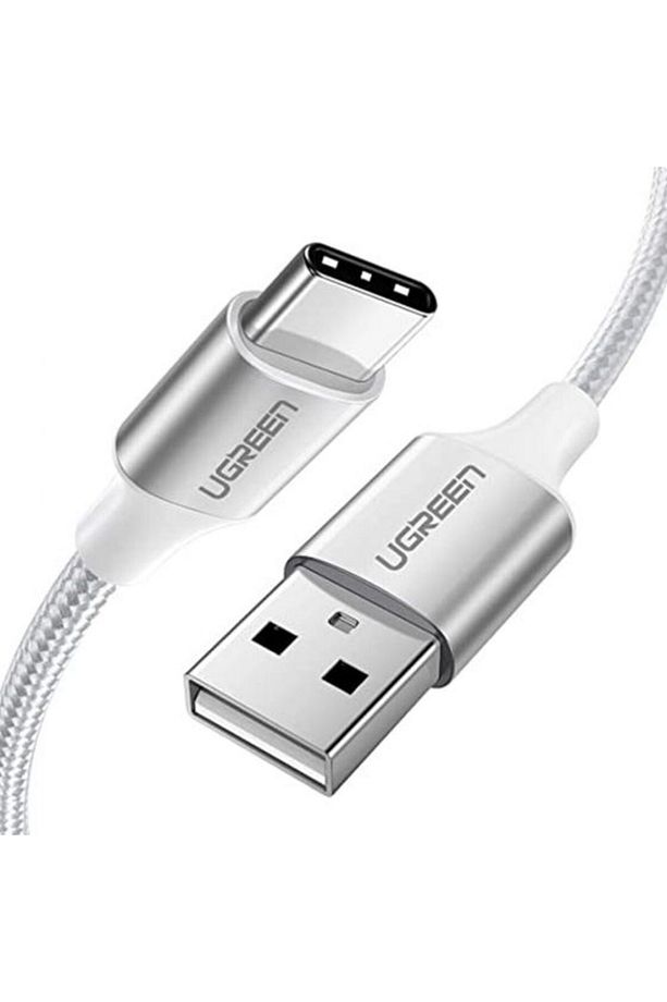 Örgülü Usb Type-c Şarj Ve Data Kablosu Beyaz 2 Metre - 2