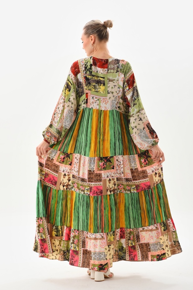 Duga haljina Patchwork - 5