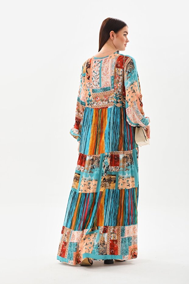 Duga haljina Patchwork - 6