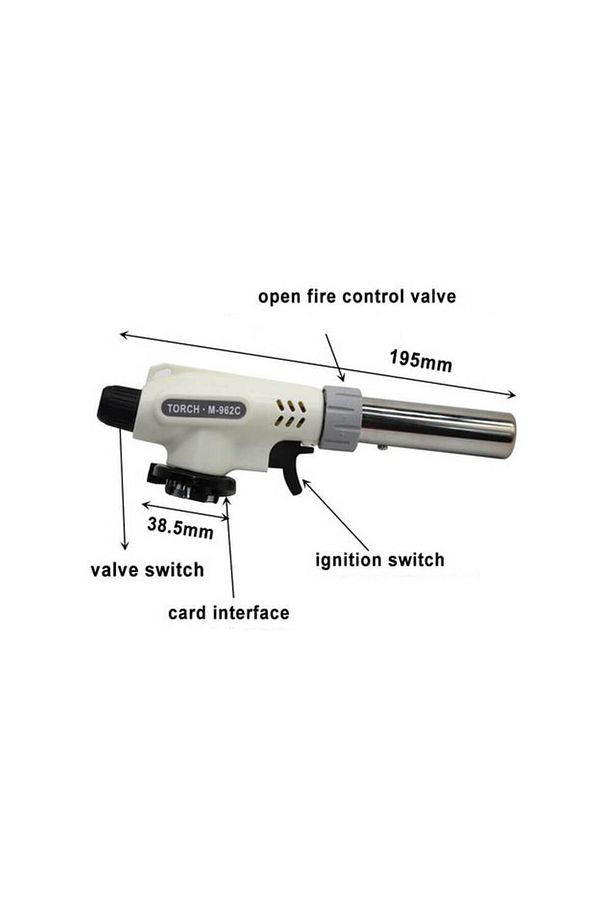 Torch M-962c 1300 Derece Kamp Mutfak Doldurulabilir Alev Çakmak Isı Tabancası Pürmüz - 5