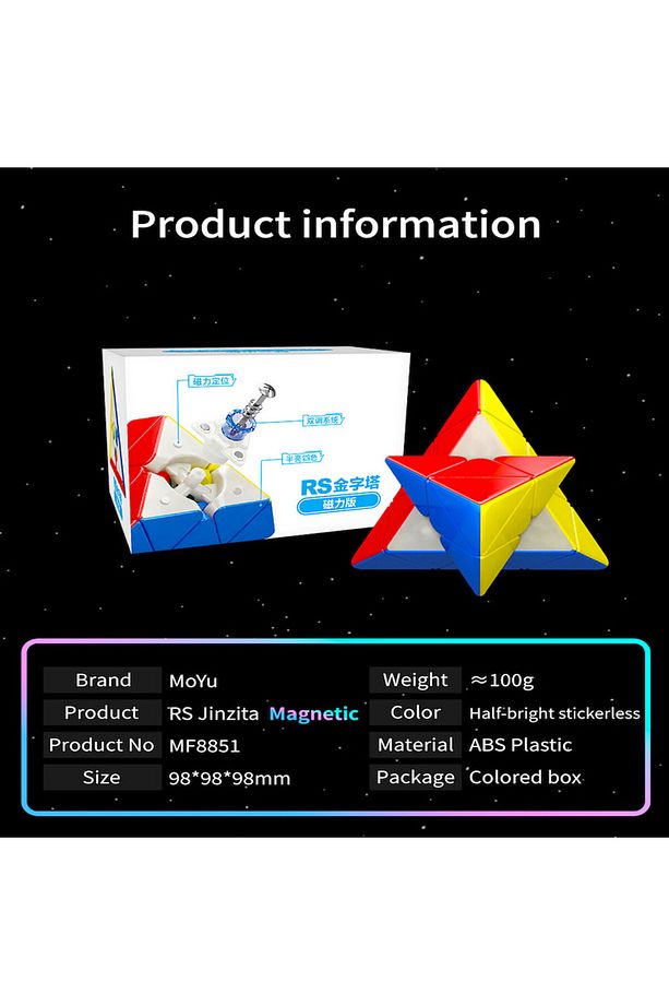 Moyu RSM Pyraminx Mıknatıslı Manyetik Zeka Küpü Akıl Küpü Küp - 8