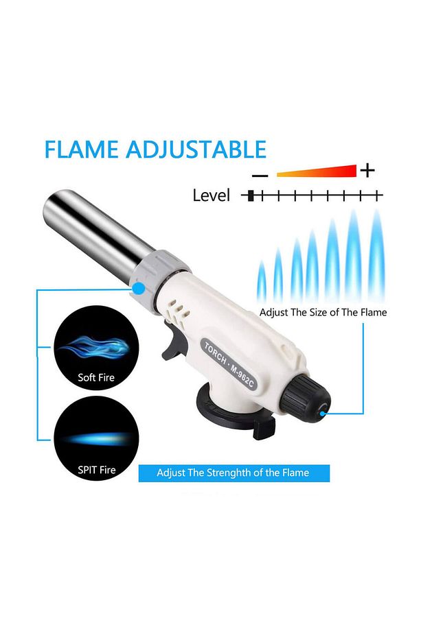 Torch M-962c 1300 Derece Kamp Mutfak Doldurulabilir Alev Çakmak Isı Tabancası Pürmüz - 4