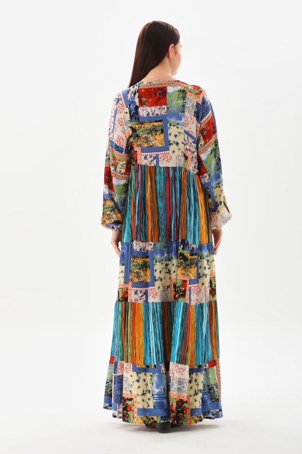 Duga haljina Patchwork - 7