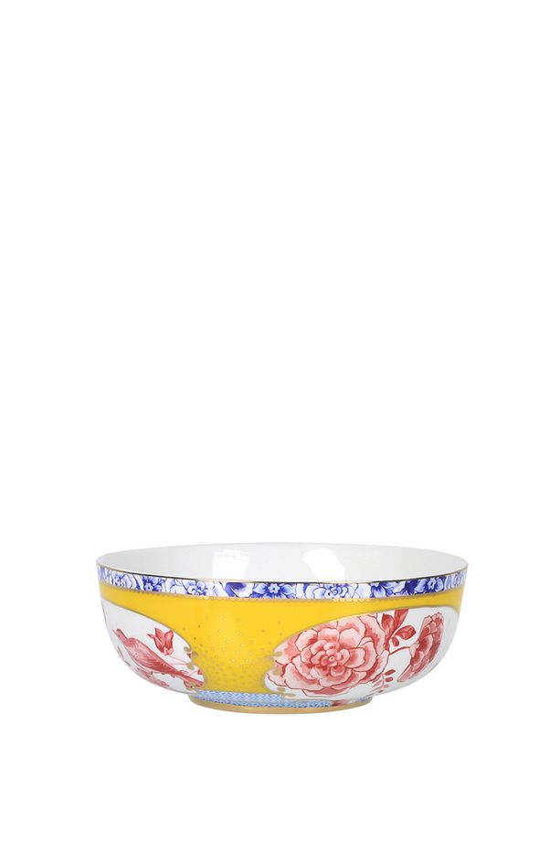 Royal Sarı Çiçek Desenli Kase - 1