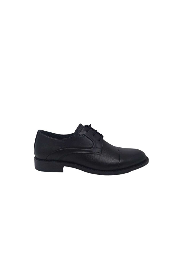 364 Men's Black Lace-Up Genuine Leather Classic Lightweight Shoes