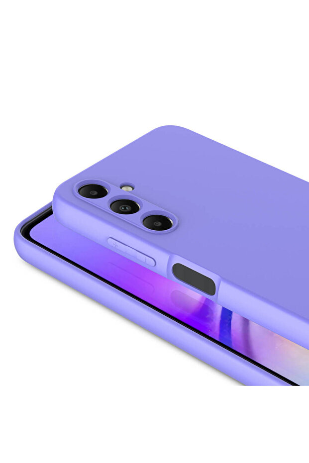 Samsung Galaxy A25 Uyumlu Kılıf Lansman Kadife İç Yüzeyli Yumuşak Soft Koruyucu Kapak Siyah - 4