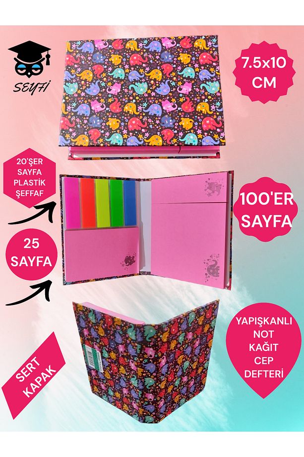 YAPIŞKANLI NOT KAĞIDI CEP DEFTERİ MODEL POST-İT DEFTERİ YAPIŞKANLI KAĞIT SETİ - 1