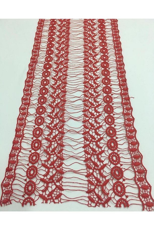 Kırmızı Dantel Kumaş 28 Cm En - 1