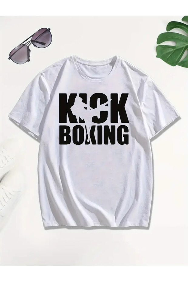 Unisex Kick Boxing Printed Oversize 100% Cotton T-shirt