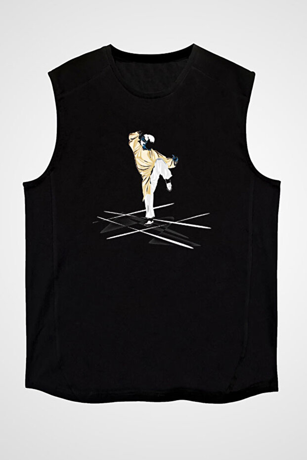 Wushu Black Unisex Sleeveless T-Shirt Cut Sleeve T-Shirt
