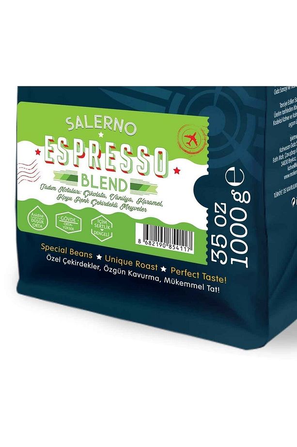 Salerno Espresso Blend Kahve (Çekirdek Kahve) 1000 g - 3