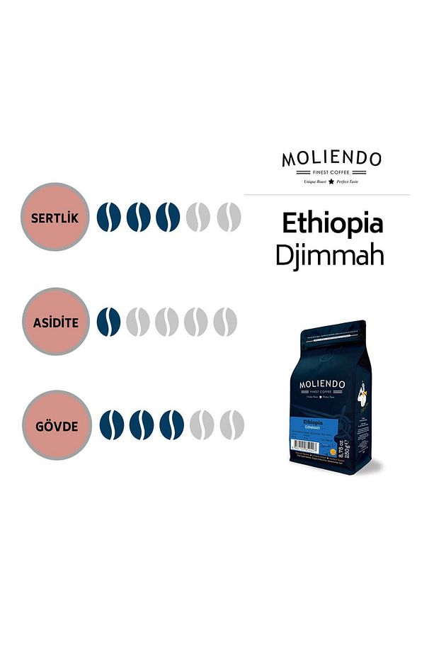 Ethiopia Djimmah Yöresel Kahve (Çekirdek Kahve) 250 g - 4