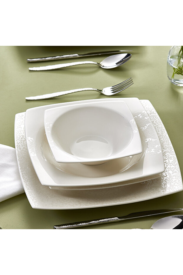 Neu Flava 6 Personen Geschirrset, 24-teilig, Porzellan - Zeitlose Eleganz für exquisite Tisch - 2