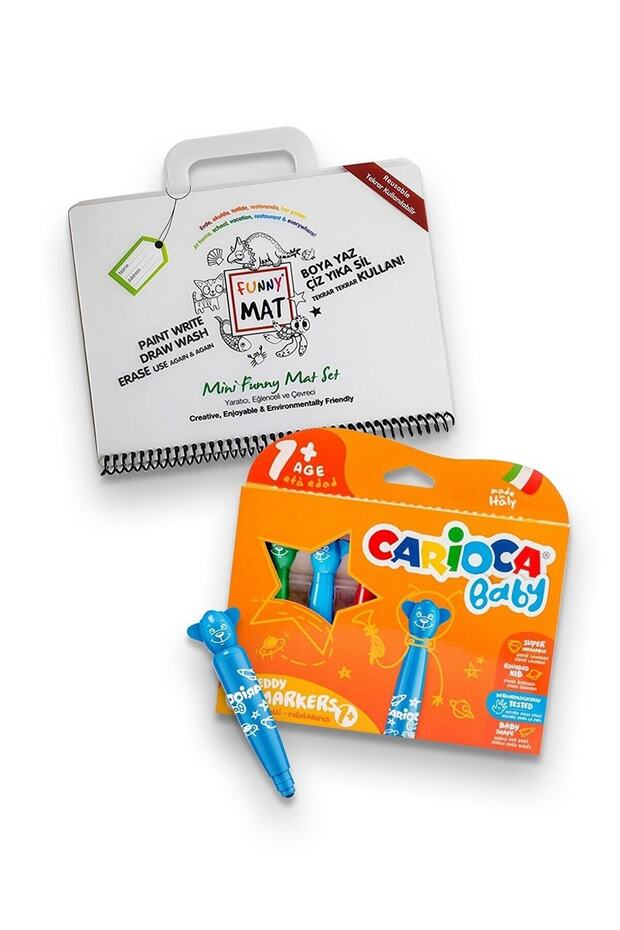 Academy Kids Funny Matte Mini Set & Teddy Baby Felted 6-Piece Felted Pencil Set