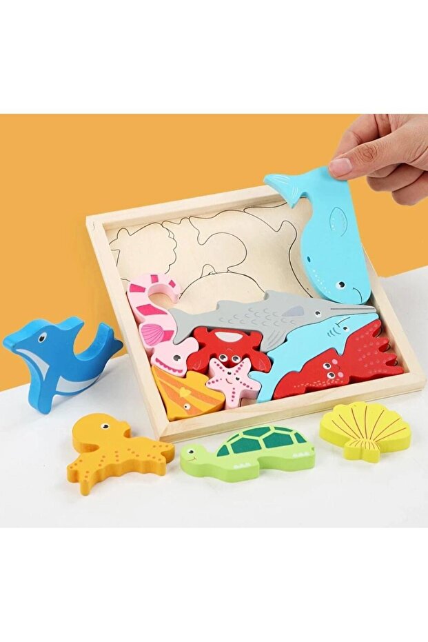 Wooden 3d Puzzle Bultak Montessori Developmental Toy 1 piece (mixed model)
